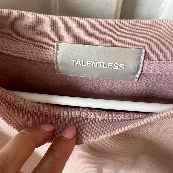 Talentless Unisex Crewneck Sweatshirt in Nude Pink - Picture 2 of 6